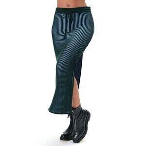 Rue Stiic Australia Women’s Eliza Knit Midi Skirt size L NWT Teal Sky Blue